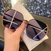 Retro Oval Sunglasses for Women Men Trendy Round Metal Shades UV400 Protection Sun Glasses Outdoor Anti Glare Eyewear