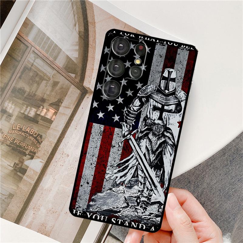 Templar Knight For Samsung Galaxy S22 Ultra S21 Ultra Note 20 S20 FE S8 S9 S10 Note 10 Plus Phone Case