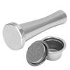 Nachfüllbares Kapsel-Kaffeefilter-Set Kaffeetamper Bürste Löffel für Kfee Kaffeemaschine