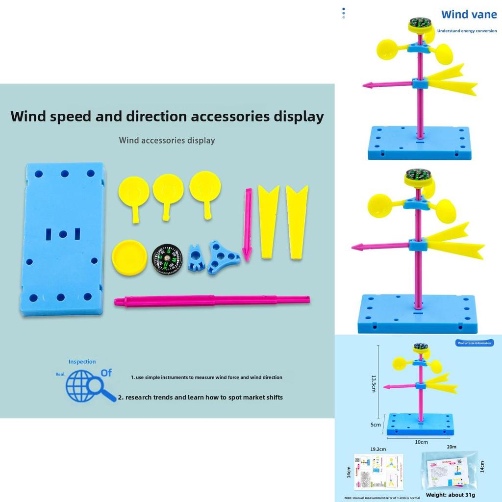 Simulated Plastic Wind Vane Assembly Model Material Set For Childrens Stem Activities