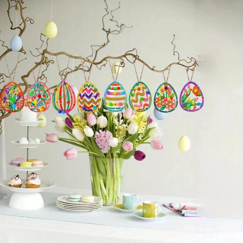 40 Pieces Wooden Easter Eggs for DIY Crafts Painting And Home Decoration Perfect Easter Holiday Decorations And Craft Supplies