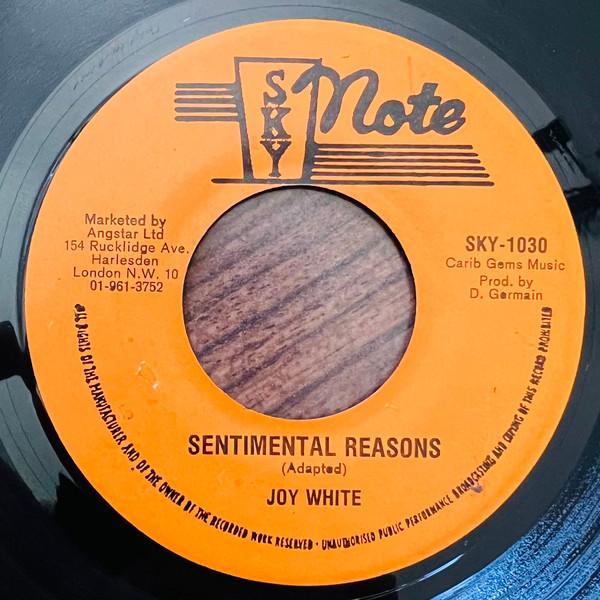 

7inch Record JOY WHITE - Sentimental Reasons / Version SKY1030 Sky Note Jamaica Reggae, Ska & Dub Used