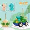 KaeKid RC Dinosaur Toy Car for Boys, Ages 2-3, Electric RC Remote Control Car with LED Lights and Music, Popular for Kids, Ages 2, 3, 4, and 5,