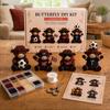 3D Perlen Highland Rind Bausatz für Erwachsene, Kleine 3D Perltiere, DIY Perlen-Set, Highland Rind Perlenstickerei Kits, 4 Niedliche Designs Rind Thema Perlenarbeiten