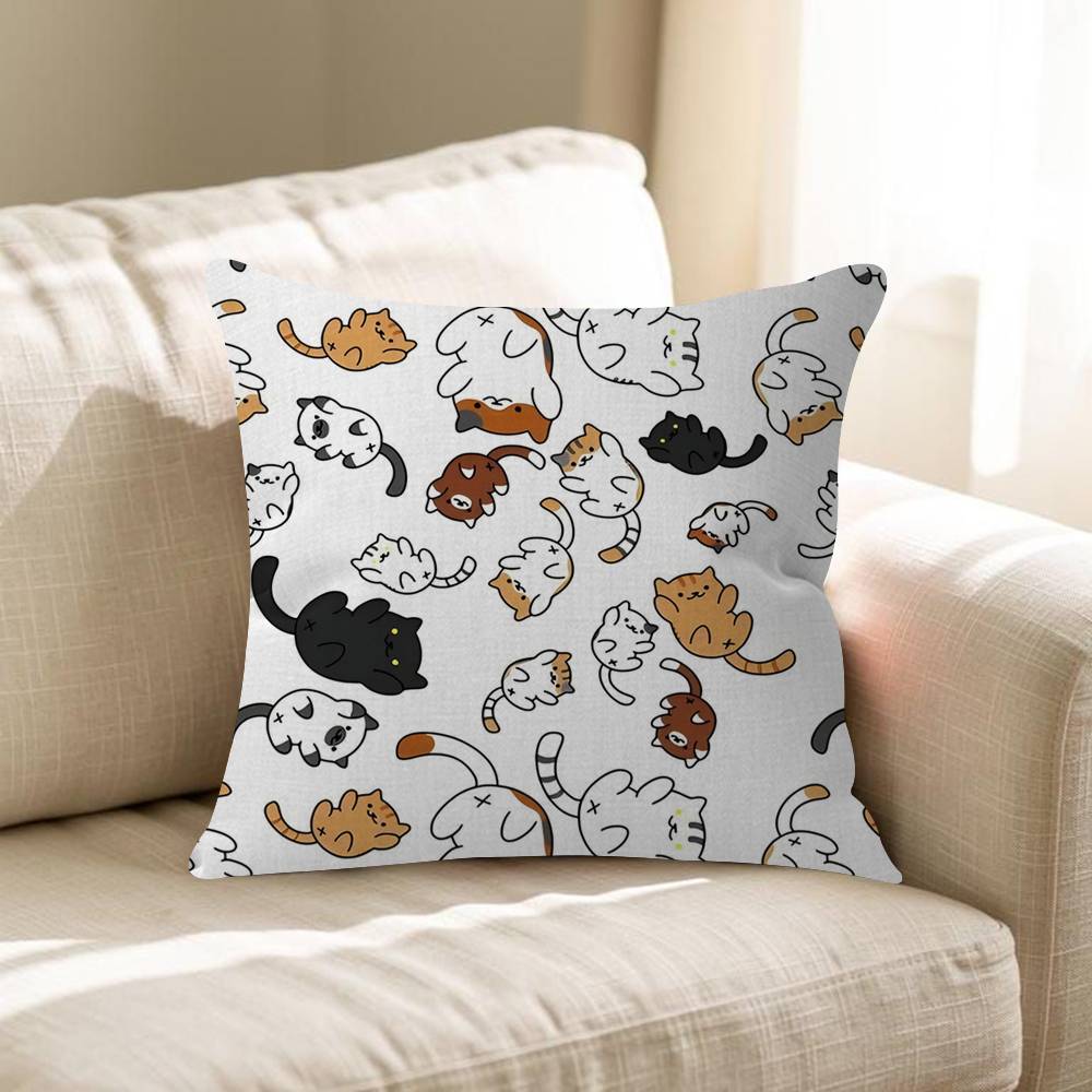 Cool Black Cat GATOS Prints Personalized Pillow Dust Cover Bedroom Kids Party Decoration Pillowcase Birthday Children Gift