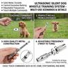 Stainless Steel Pet Training Whistle Portable Adjustable Dog Training Whistle Lightweight Silver Pet Training Supplies