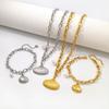 European Retro Seashell Pearl Necklace & Bracelet Set In Gold-Plated Titanium Steel – Versatile Luxury Jewelry for Women
