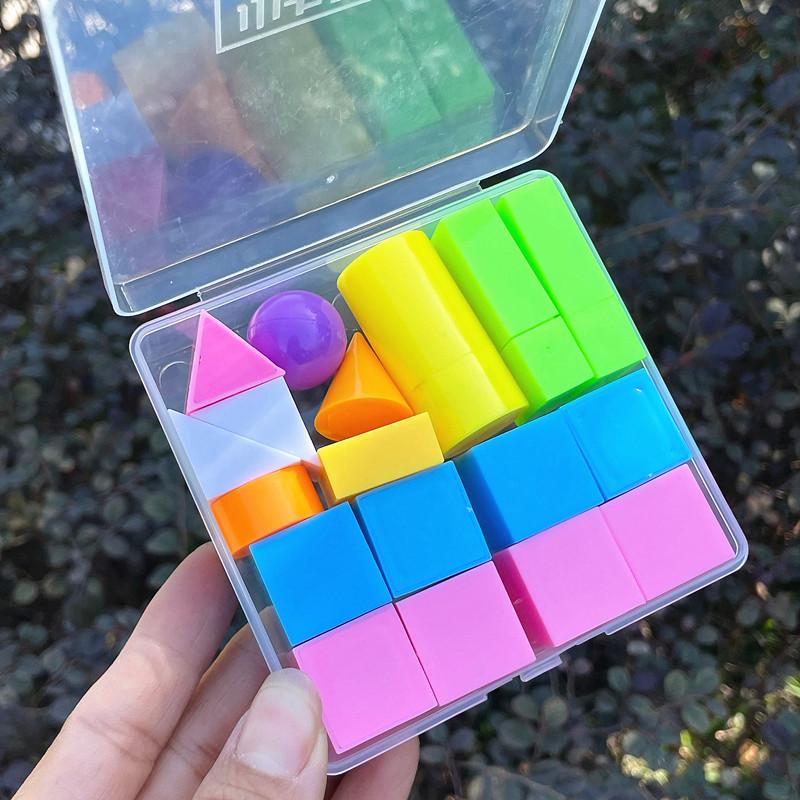 Little Kani Math Geometric Solids Set for Grades 1-2, with Rectangular Prism Box - 0069 Plastic