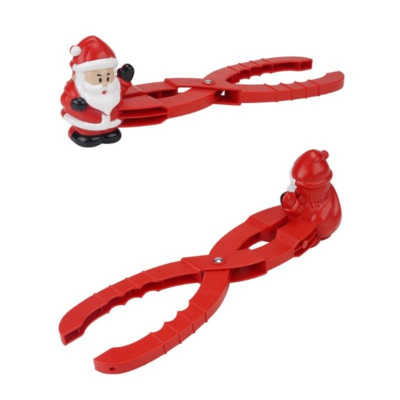 Kids Snow Clip XmasTree Xmas Stocking Santa Claus Elk Snow Clip Toy Educational Toy for Christmas Winter Outdoor Play Snow Beach