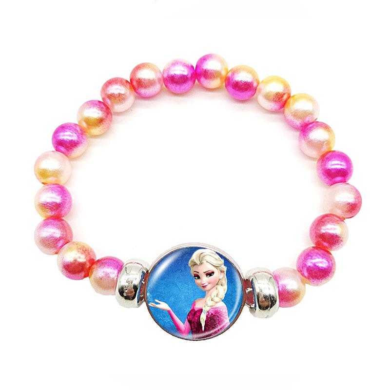 Frozen Princess Elsa Rainbow Beaded Retractable Children's Bracelet