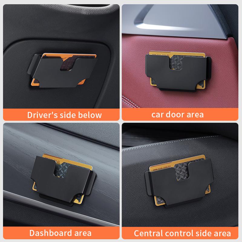 Car card storage clip, car central control card slot, business card holder, card cover, car household dual-use business card hol