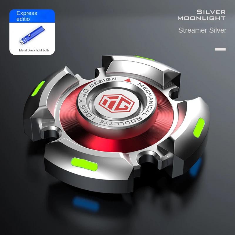 Fidget Spinner Alloy Luminous Light Hand Gyroscope Stress Toys R188 Silent Bearing STARRY SKY for Adults Male Christmas Gift