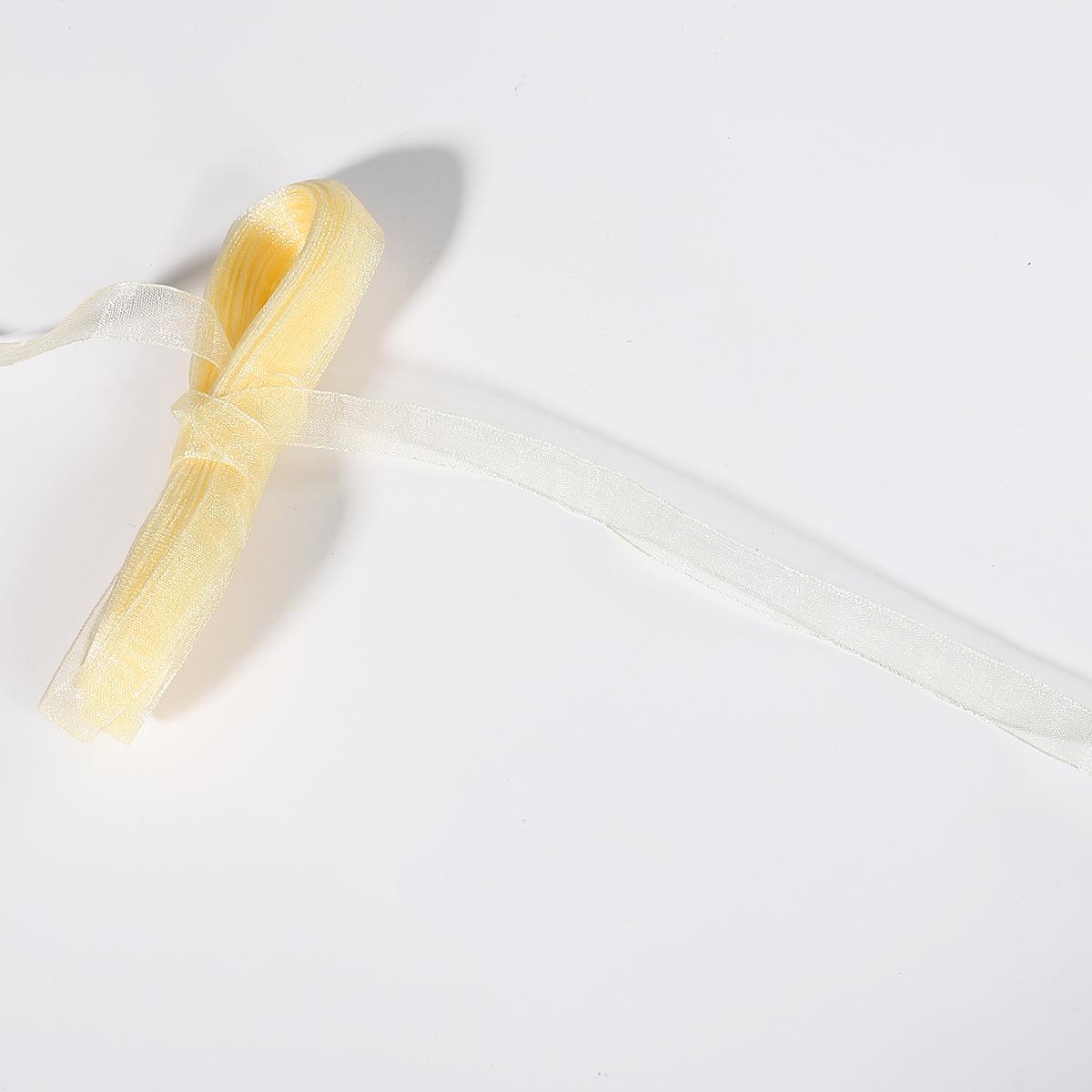 

10мм Шовкова Стрічка Органза DIY Бант Ремесла Прикраса Упаковка слонова кістка