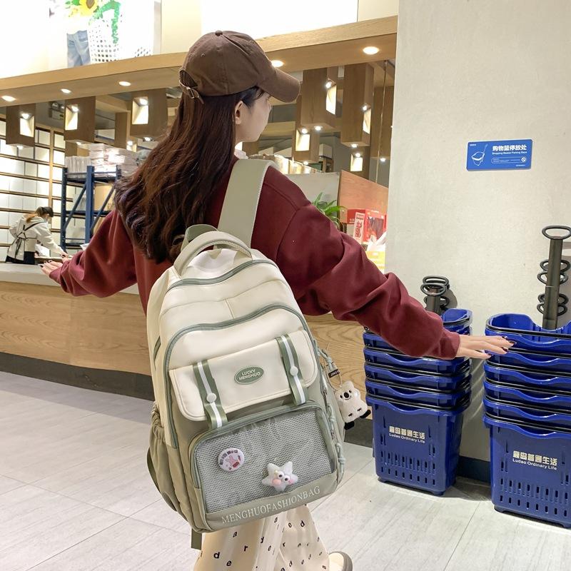 College-stijl kleurmatching zachte zus Harajuku-stijl studenten schooltas grote capaciteit middelbare scholier rugzak