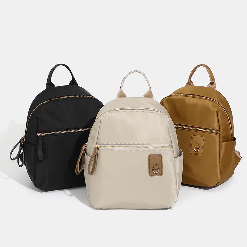 Oxford Cloth Shoulders Student Daily Commuting Backpack Large Capacity Multi-layer Korean Version Simple and Versatile Solid Color School Bag