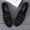 Trend Sequins Mens Shoes Luxury Crocodile Pattern Loafers High-end Designers Genuine Leather Driving Shoes Party Shoes Moccasins