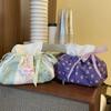 Style Floral Cloth Tissue Box Cover With Drawstring Organizer For Car And Home Decor