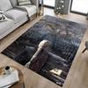 1pc Fire and Blood Office Carpet Chair Mats, Home Decor Mat Fantasy Theme Mat Durable Mat, Dragon Decor,Suitable for fantasy theme lovers