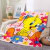 1pc Tweety Bird Blanket Lightweight Flannel Throw For Sofa, Bed, Travel, Camping, Livingroom, Office, Couch, Chair, And Bed