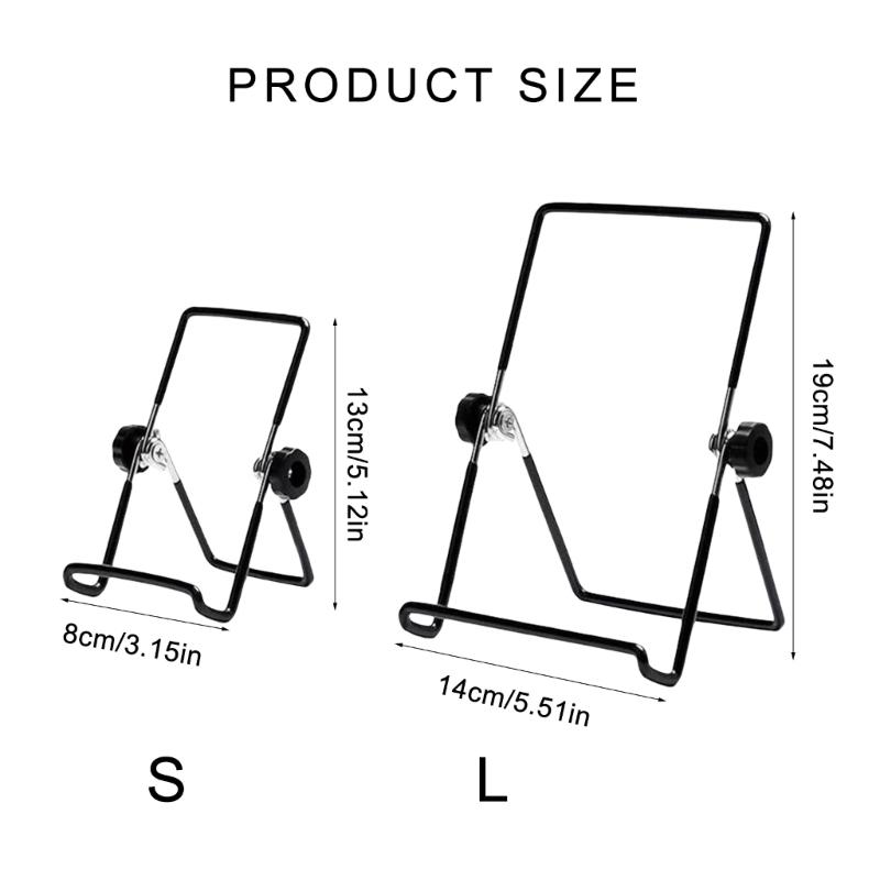 Metal Foldable Stand Adjustable Desktop Support with Flexible Viewing Angle for Phones and Tablets