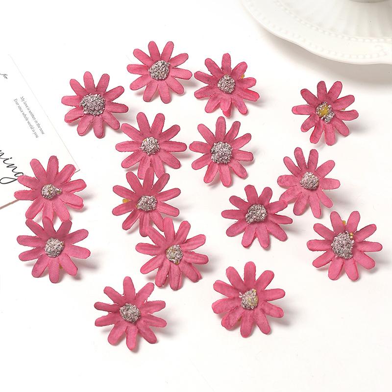 30/50Pieces 3cm Silk Rose Artificial Flowers Heads Fake Flowers for Home Decor Room Wedding Decoration DIY Garland Accessories