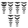 Easy Stick Halloween Wall Art LED Flying Bat, 3D Glowing Creepy Bats Decor, Festive Holiday Party Decorations 6 Sizes Durable PVC Ornaments for Indoor