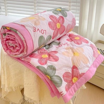 Skin-friendly Summer Cooling Thin Quilt, Printed Quilted Four Seasons Quilt, Soft and Comfortable Summer Thin Quilt, Single Double Hotel Home Bedroom