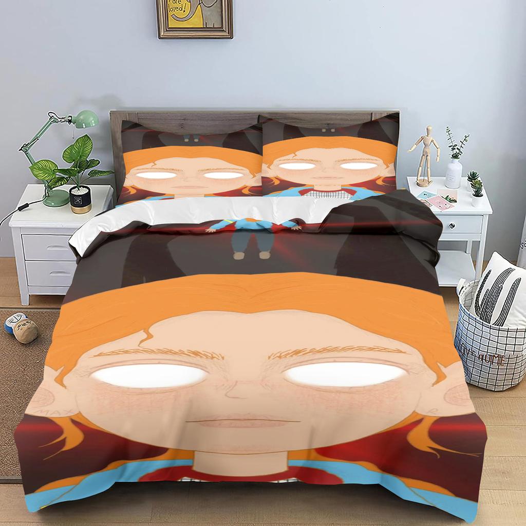 Stranger Things 3D Printed Cartoon Duvet Cover Skin-Friendly Breathable Bedding Comforter