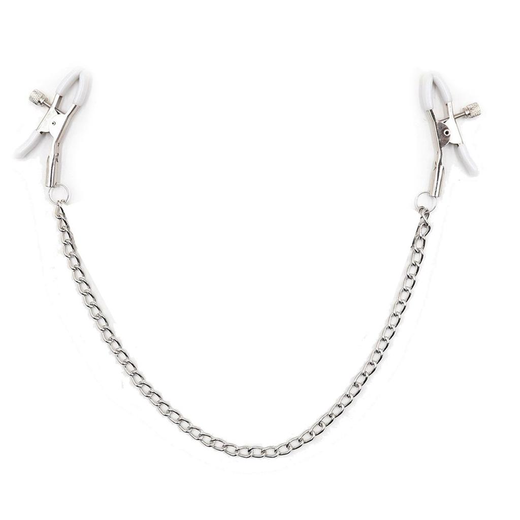 Women Nipple Clamps Tools Stainless Steel Metal Chain Nipple Clips Labia Clamp Slave Bondage BDSM Adult Games Couples Sex