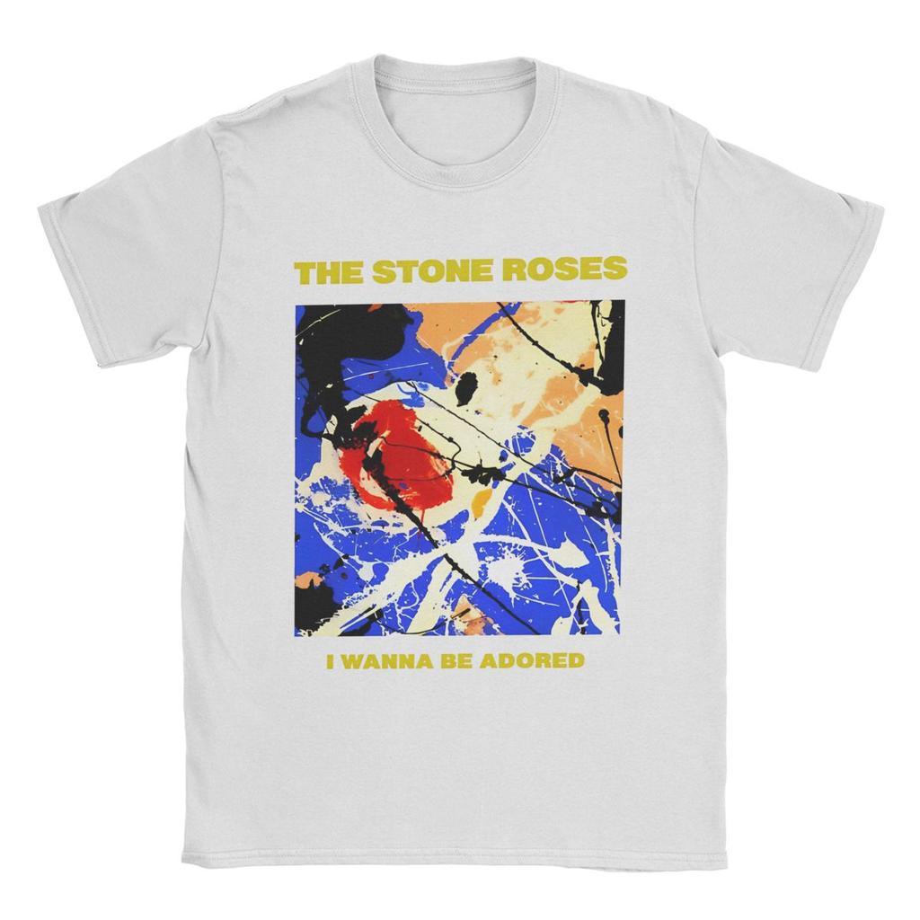 The Stone Roses Band Herren T-Shirt Vintage T-Shirt Kurzarm Rundhals T-Shirts Baumwolle Originalkleidung