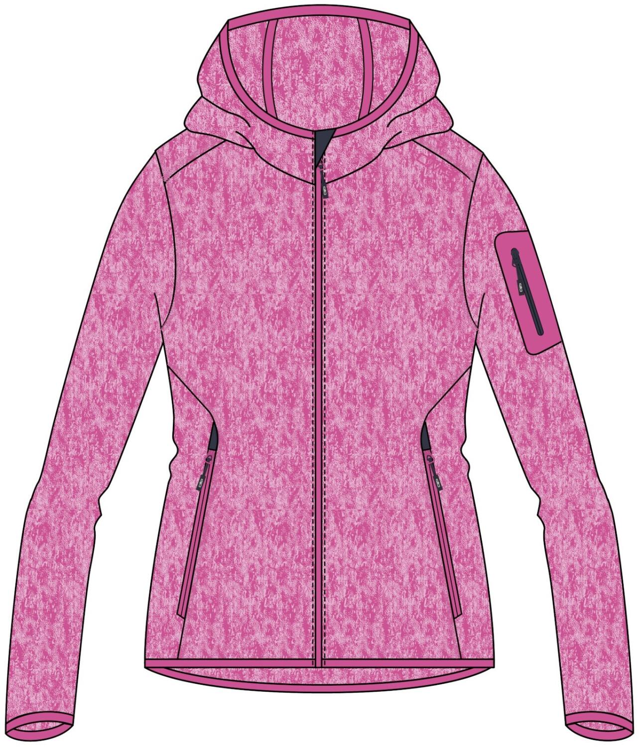 

Куртка CMP Woman Fleece Jacket Fix Hood (3H19826) Fix Hood жаккардовый трикотаж 3H19826 Fleecejacke rosa anthrazit 34