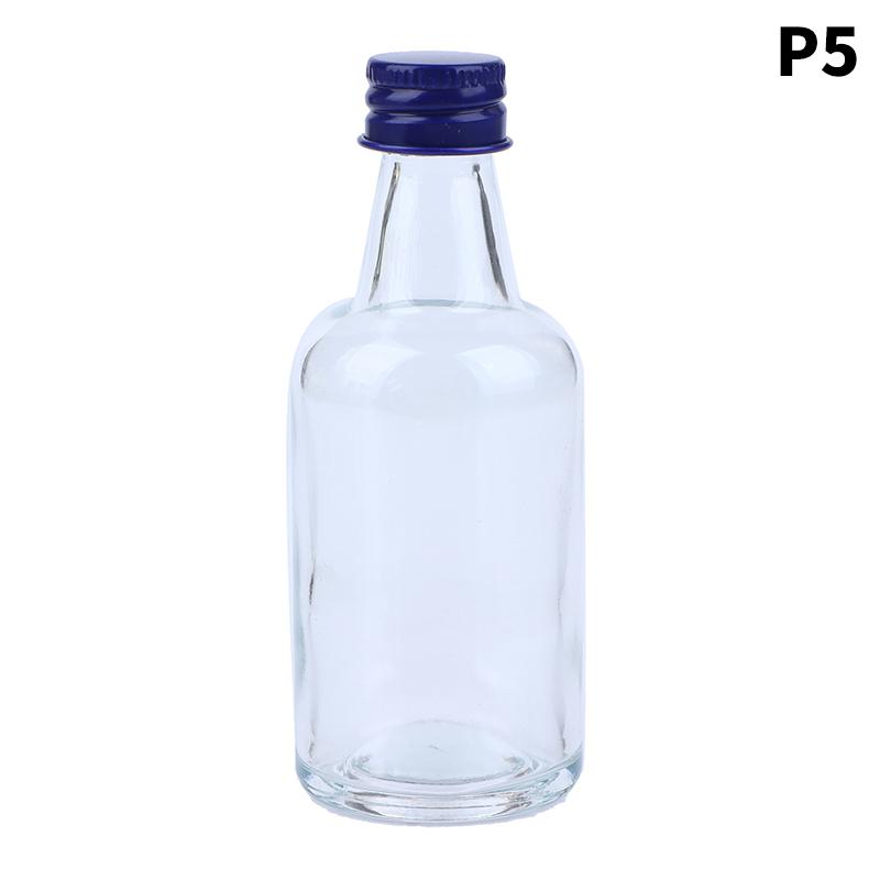 1 stk 50 ml hjemmeglass blyfri karaffel med deksel for brennevin Scotch liten vinflaske glass drikkeflaske bartilbehør
