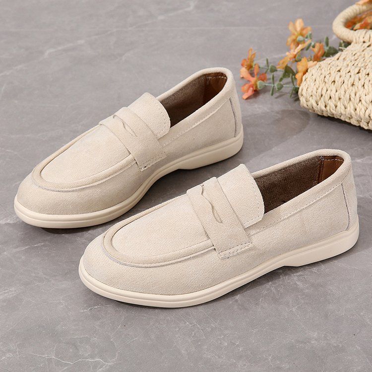 Loafers women's spring and autumn 2025 new British style lazy one-pedal single shoes retro flat beanie shoes