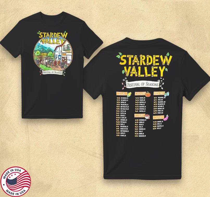 Stardew Valley Tour Collection – Exclusive Pixel Art & Farming Graphic Tee XL