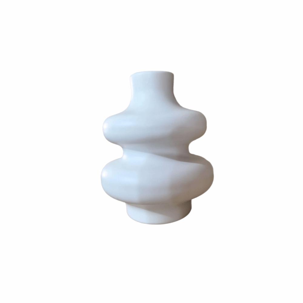 Decorative Plastic White Vase Simple Home Desktop Ornaments New Nordic Flower Vase  Table Decor