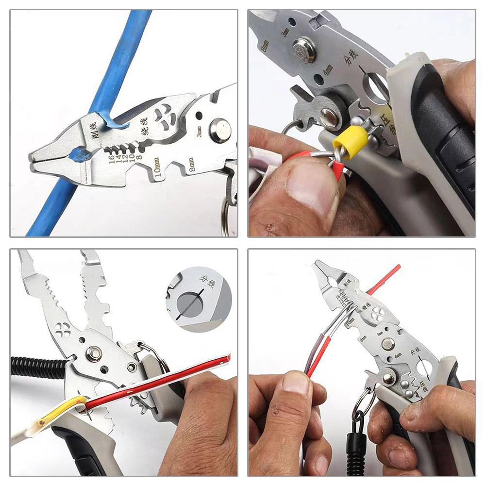 Multifunctional Wire Strippers Crimper Cable Cutter Hand Tool Automatic Model Stripper Wire Electrician Special Pliers