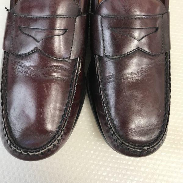80s-90s USA Vintage Allen Edmonds Walden Leather Loafer Moccasin Wide 10EEE / 28.0cm / Dark Brown Dress Shoes(USED)