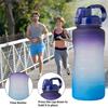 Sport Water Bottle 2000ml Outdoor Drinking Bottle Straw Portable Travel Tea Cup