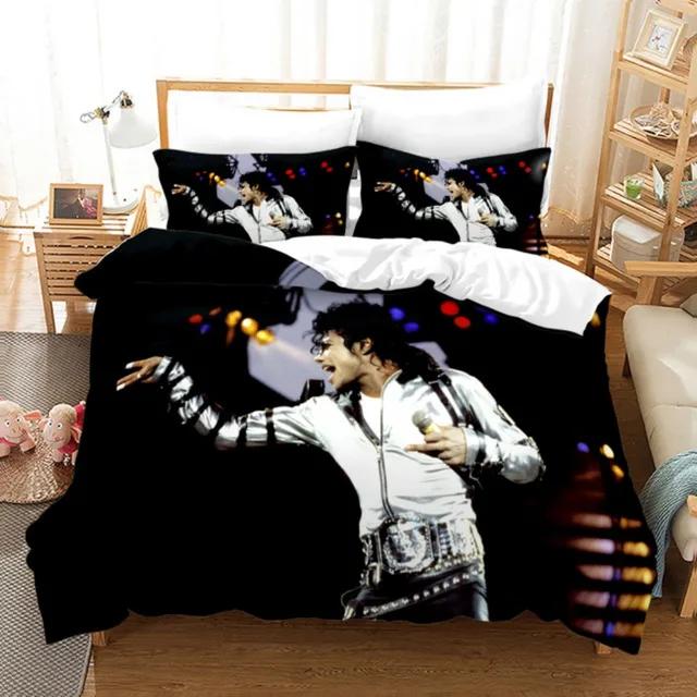 Michael Jackson Bedding Set Single Twin Full King Size Musical Genius Bed Linen Adults Teens Bedroom Duvet Cover Set Super Star