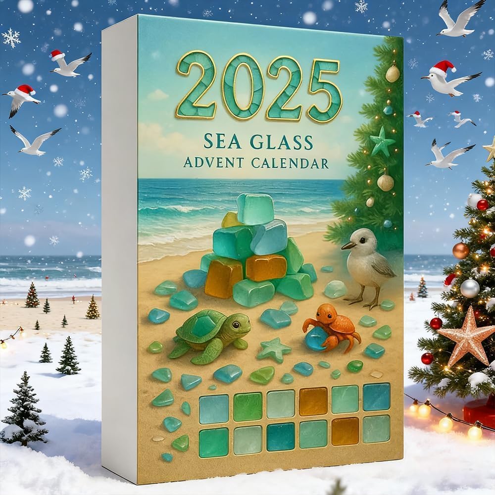Treibglas-Weihnachtsbaum-Adventskalender, 24 Tage Weihnachts-Countdown-Kalender mit 24 Mini-Treibglas-Weihnachtsbaumschmuck