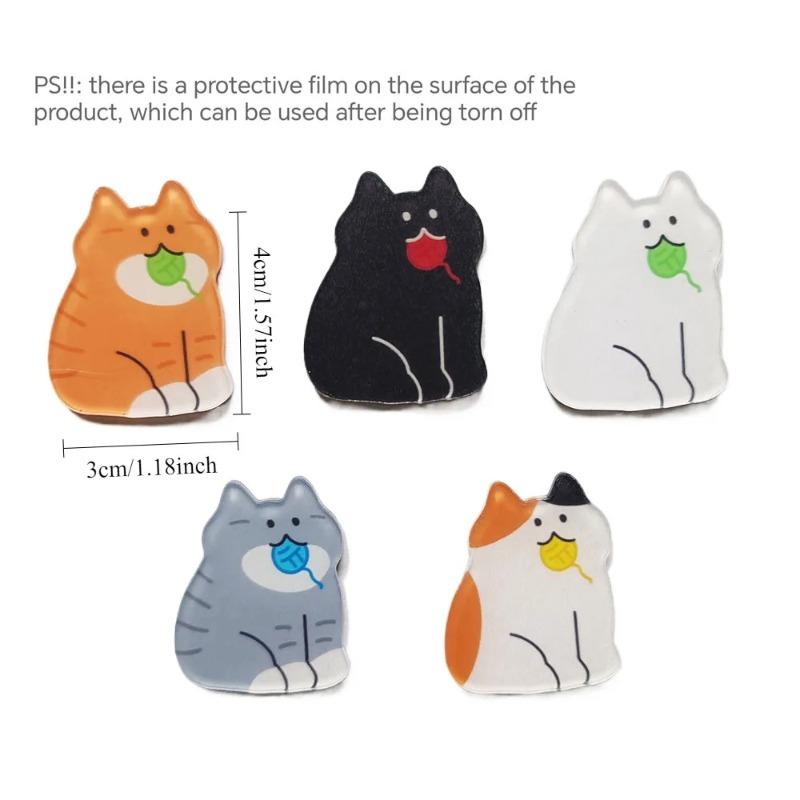 

5 шт. Милые магниты на холодильник в виде кошек, мультяшные, для холодильника, доски для записей, белой доски, для фото, сообщений, декоративные