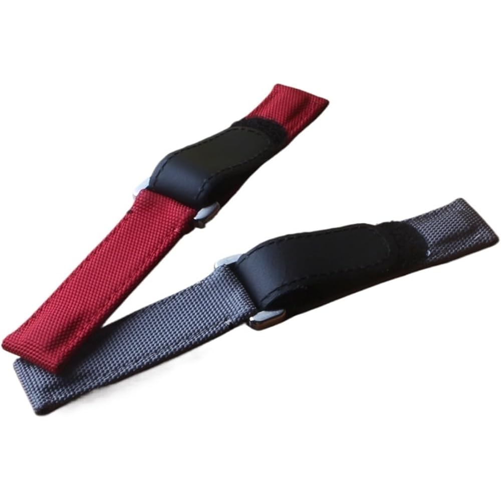 [This is Chem] Watch Band Genuine Leather Nylon Bracelet 20mm Mens Sport Watch Band Accessory Str...