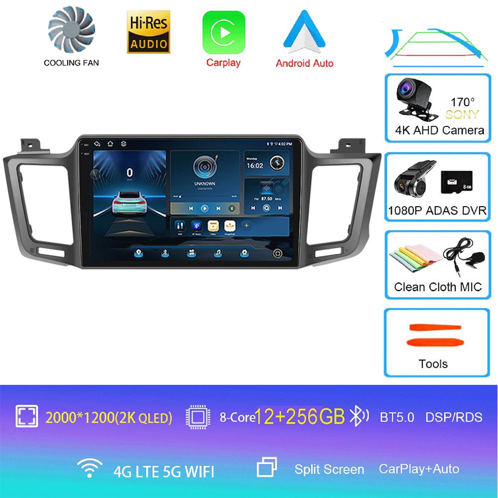 Android 14 Car Radio For Toyota RAV4 RAV 4 2013 - 2017 Multimedia Video Player 4G Carplay GPS Stereo Head Unit Auto