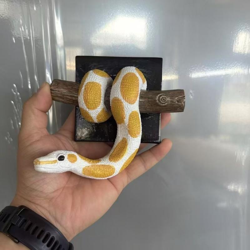 Gothic Accent Golden Ball Python Wall Art Realistic Resin 3D Metallic Snake Sculpture Lifelike Reptile Themed