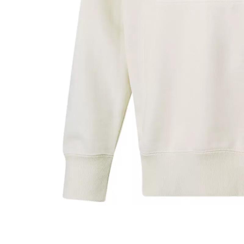 Puma Solid Color Logo Patch Drawstring Hoodie Men Hoodie Natural-Cotton-Linen 537750-99