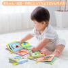 Dr.Rapeti Baby Cloth Picture Book Set 6 Books Bilingual Japanese English Crinkle Sound Whistle Soft Washable Bath Toy Early Education Parenting Baby