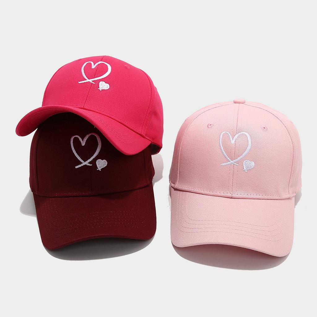 Bestickte Herzmuster Personalisierte Baumwoll-Baseballkappe für Männer und Frauen Personalisierte Papa-Kappen Sorority-Hut