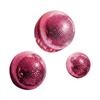 Set of 3 Disco Ball Half Sphere Wall Decoration Mirror Tile Party Backdrop Accent with Adhesive Pad for Room Styling