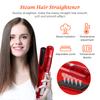 Electric Steam Straightener Portable Ceramic Coating Steam Straightener Iron Salon Professional Hair Styling Tool