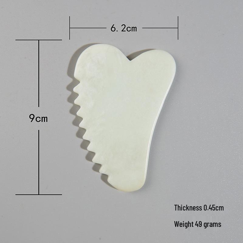 Heart-shaped Xiuyan Jade Gua Sha Board for Face and Eyes - Universal Beauty Tool